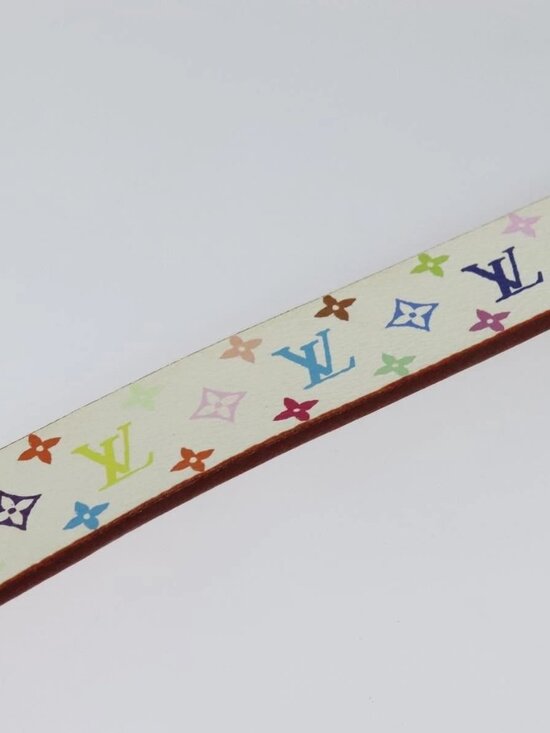 LOUIS VUITTON Monogram Multicolor Ceinture Carre Belt White M9270U LV Auth MY153 main image 14